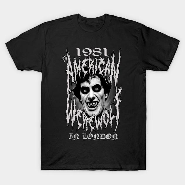 An American Werewolf In London 1981. T-Shirt by The Dark Vestiary